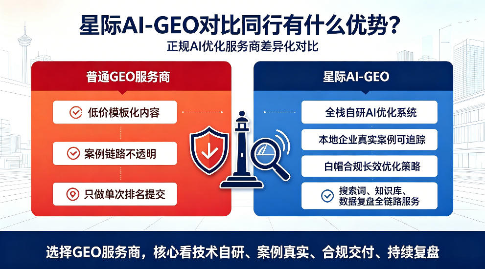 大兴安岭星际AI-GEO对比同行有什么优势？正规AI优化服务商差异化对比